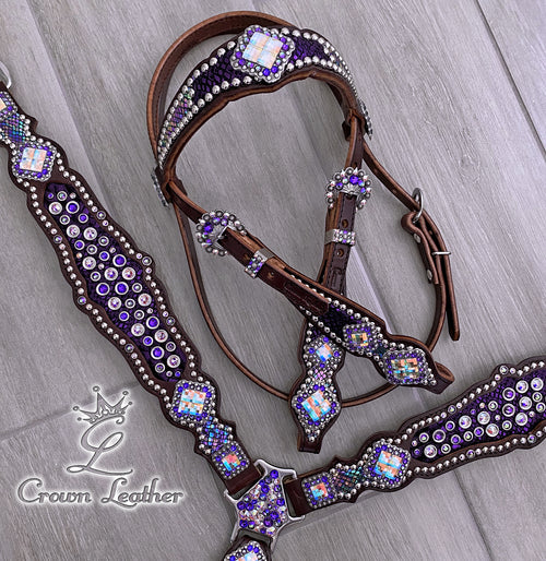 Purple Oil Slick Confetti Tack Set image 2