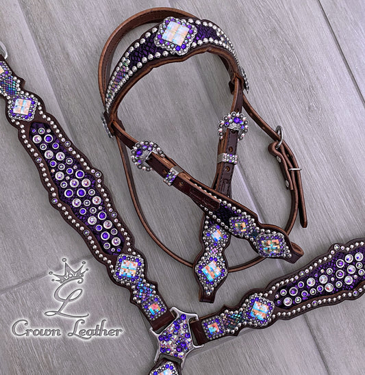 Purple Oil Slick Confetti Tack Set image 2