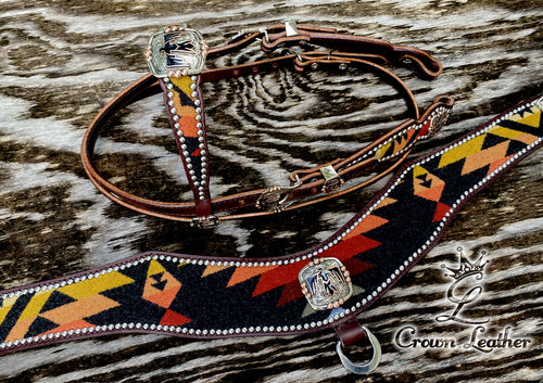 Black Thunderbird Pendleton Tripping Collar Set image 0