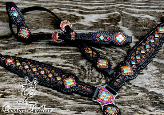 Florida Sunset Crystal Whipstitch Tack Set image 2