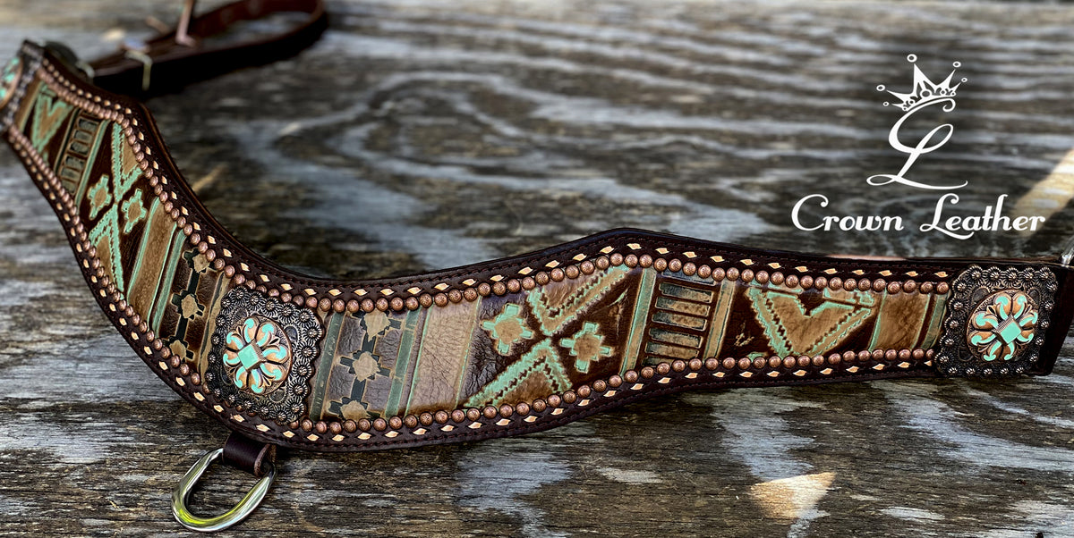 Navajo / Copper Buckstitch Tripping Collar (One of a Kind) image 3