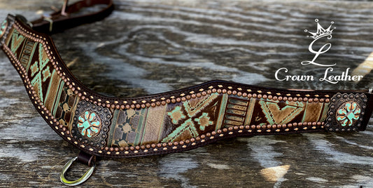 Navajo / Copper Buckstitch Tripping Collar (One of a Kind) image 3