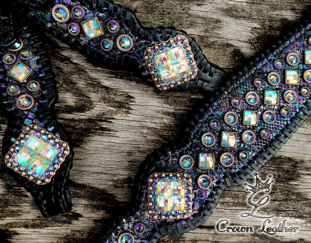 Purple & Black Python Whipstitch Set image 0