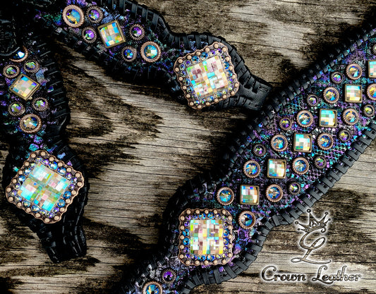 Purple & Black Python Whipstitch Set image 0