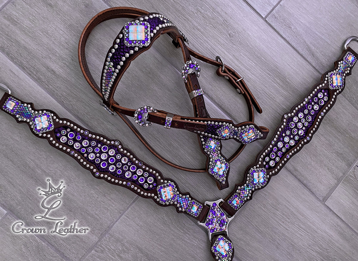 Purple Oil Slick Confetti Tack Set image 3
