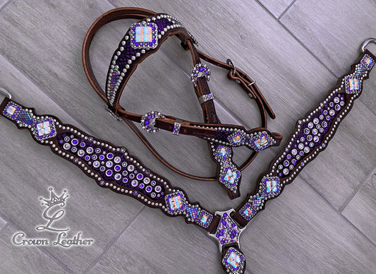 Purple Oil Slick Confetti Tack Set image 3