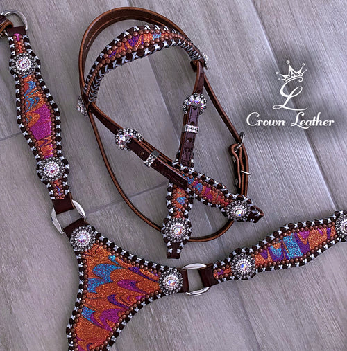 Italian Swirl Shimmer Thong Style Crystal Tack Set image 4