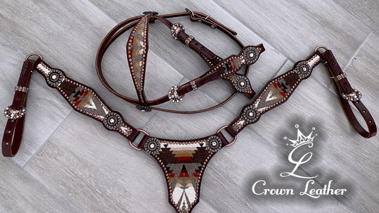 Pendleton Brown Pacific Crest Browband Tack Set image 1