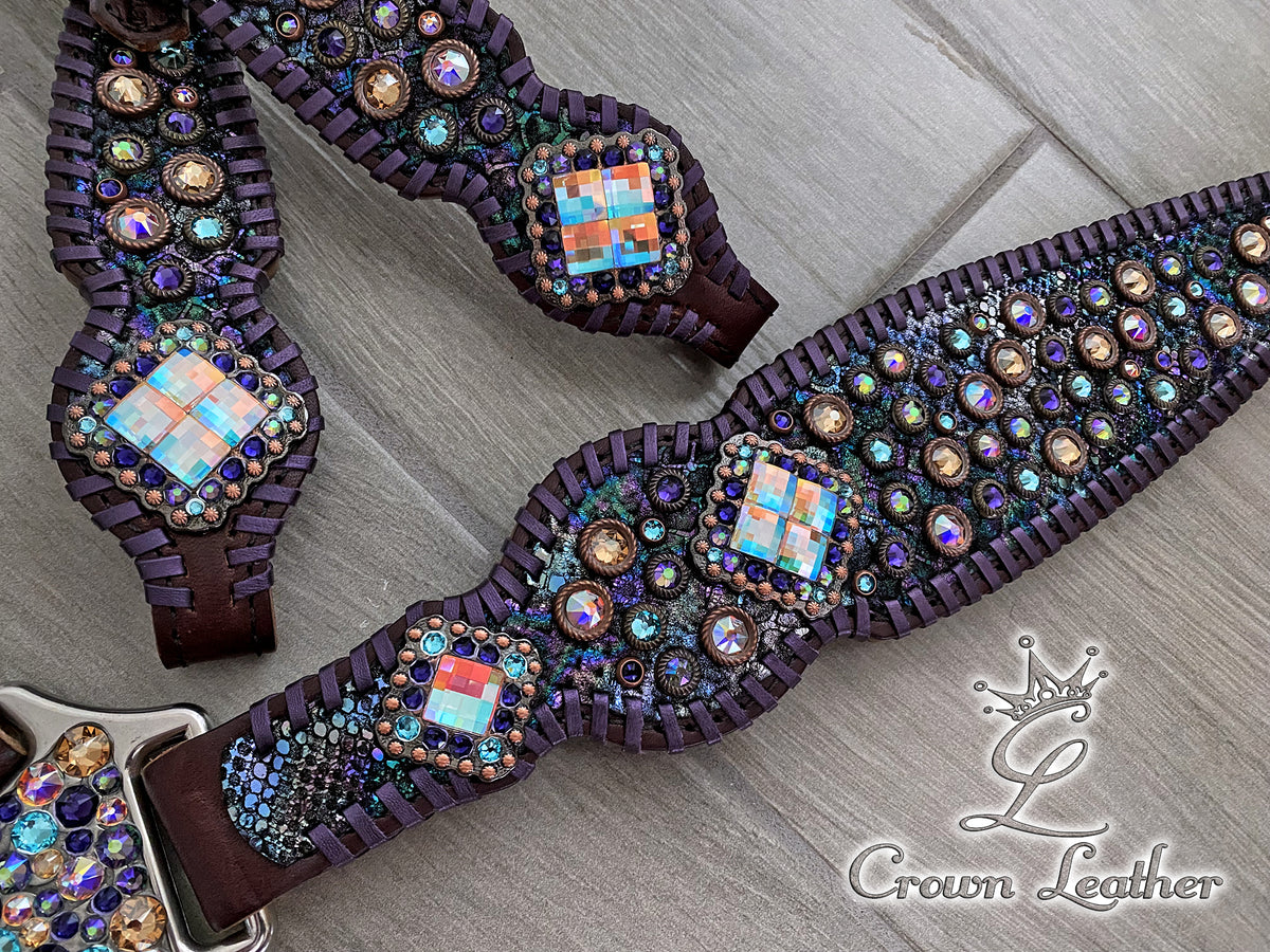 Plum Galaxy Confetti Whipstitch Tack Set image 1