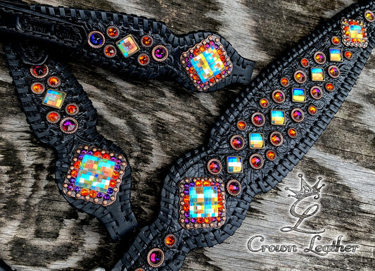 Florida Sunset Crystal Whipstitch Tack Set image 0